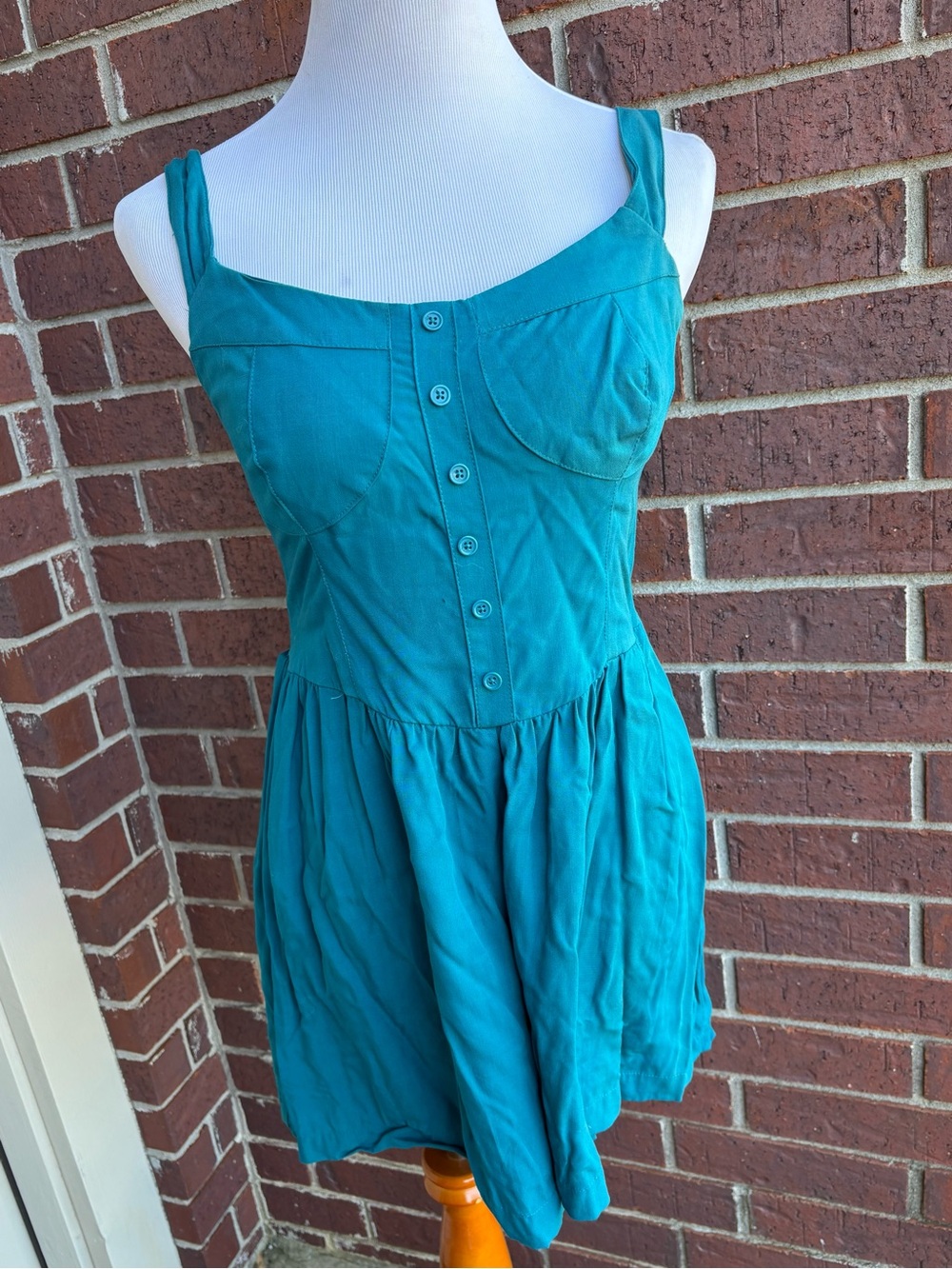 wild fable Teal Button-Front Romper